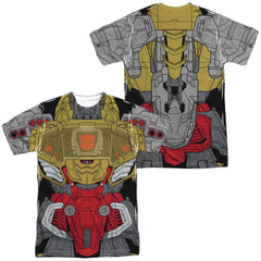 Transformers Grimlock Costume (Front/Back Print) Men's Regular Fit Polyester Short-Sleeve T-Shirt