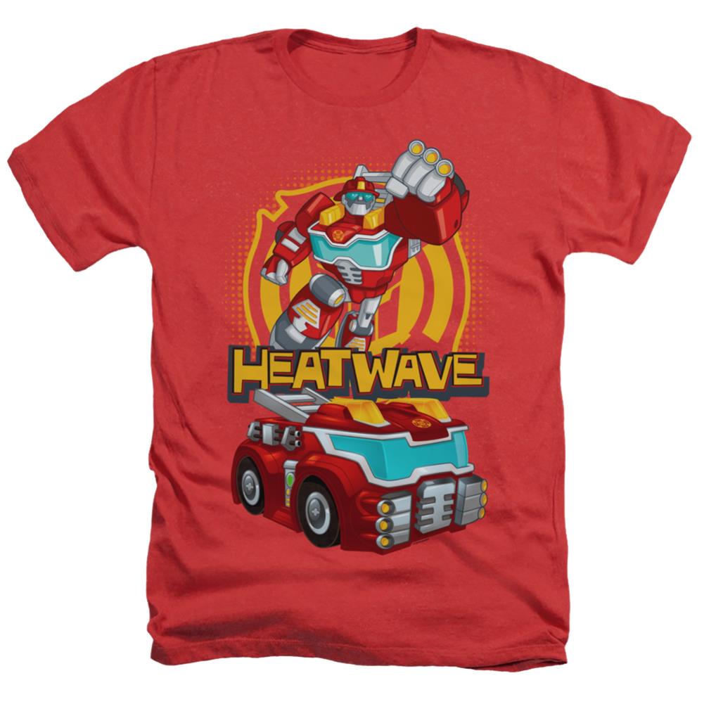Transformers Heatwave Men's 30/1 Heather 60 40 Poly Short-Sleeve T-Shirt