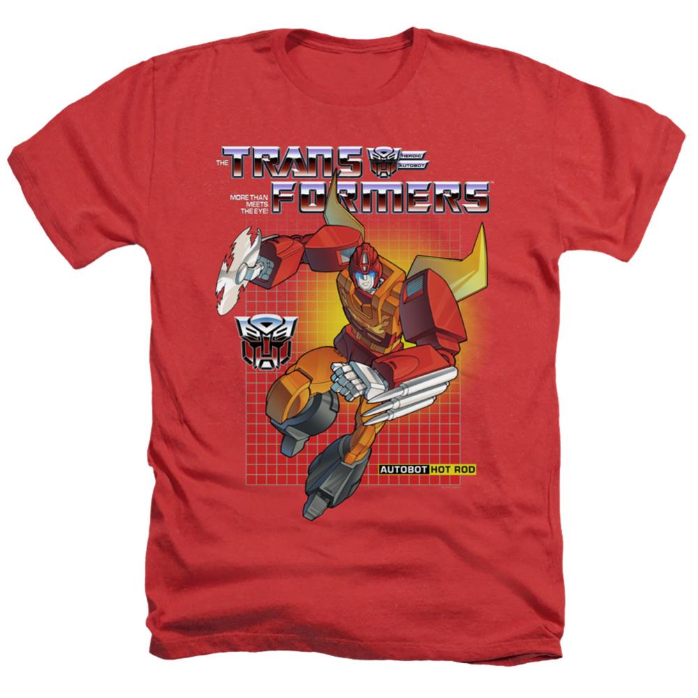 Transformers Hot Rod Men's 30/1 Heather 60 40 Poly Short-Sleeve T-Shirt