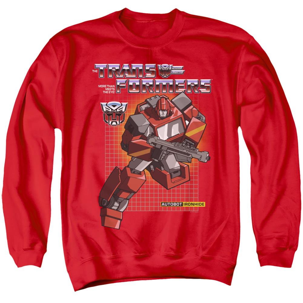 Transformers Ironhide Men's Crewneck 50 50 Poly Long-Sleeve T-Shirt