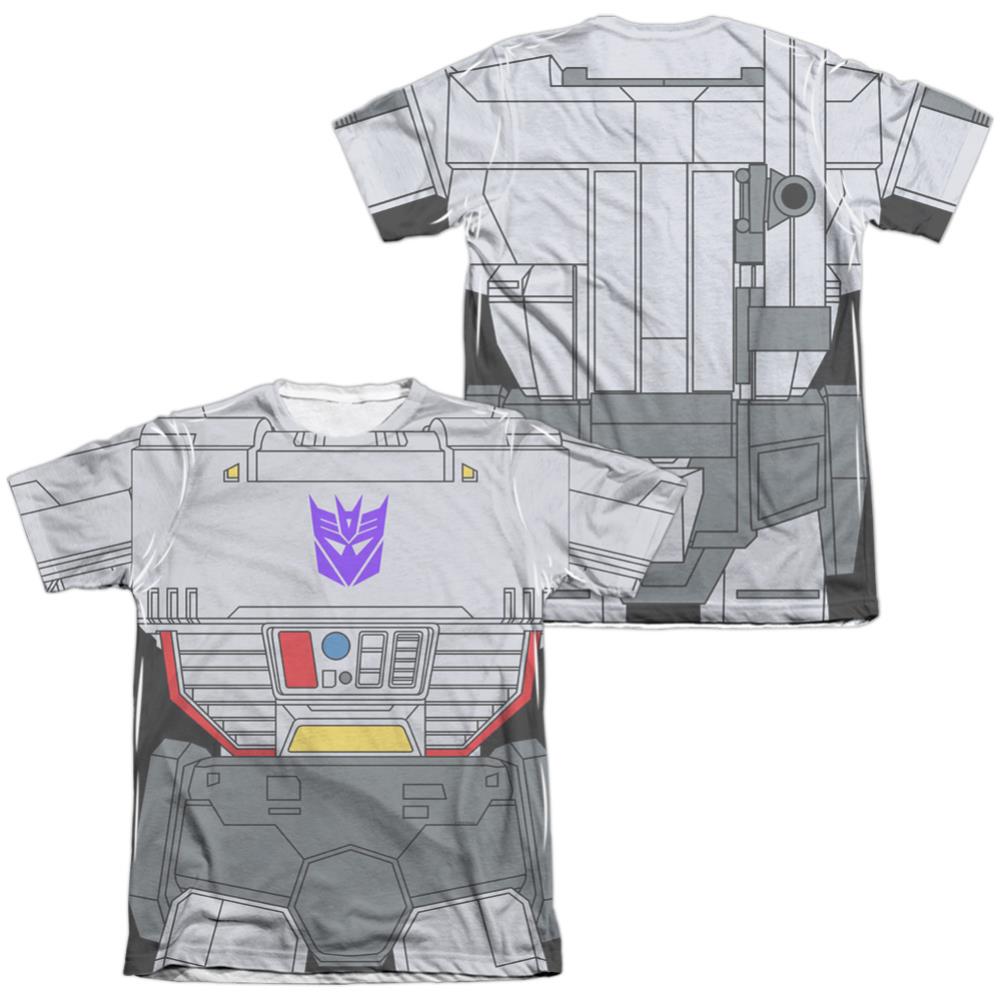 Transformers Megatron Costume (Front/Back Print) Men's Regular Fit Poly Cotton Short-Sleeve T-Shirt