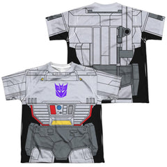 Transformers Megatron Costume (Front/Back Print) Youth Regular Fit Poly Short-Sleeve T-Shirt
