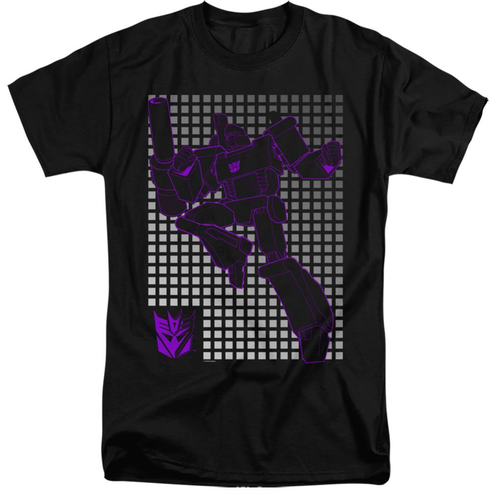 Transformers Megatron Grid Men's 18/1 Tall Cotton Short-Sleeve T-Shirt
