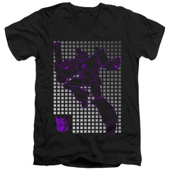 Transformers Megatron Grid Men's 30/1 Cotton Slim V-Neck T-Shirt