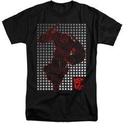 Transformers Optimus Grid Men's 18/1 Tall Cotton Short-Sleeve T-Shirt