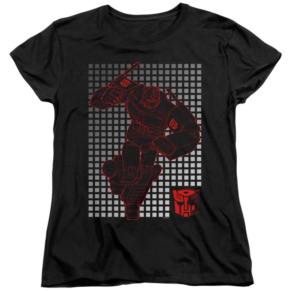 Transformers Optimus Grid Women's 18/1 Cotton Short-Sleeve T-Shirt