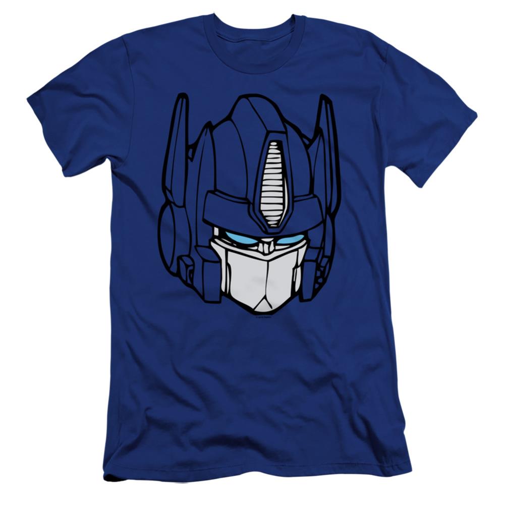 Transformers Optimus Head Men's Ultra-Soft 30/1 Cotton Slim Short-Sleeve T-Shirt