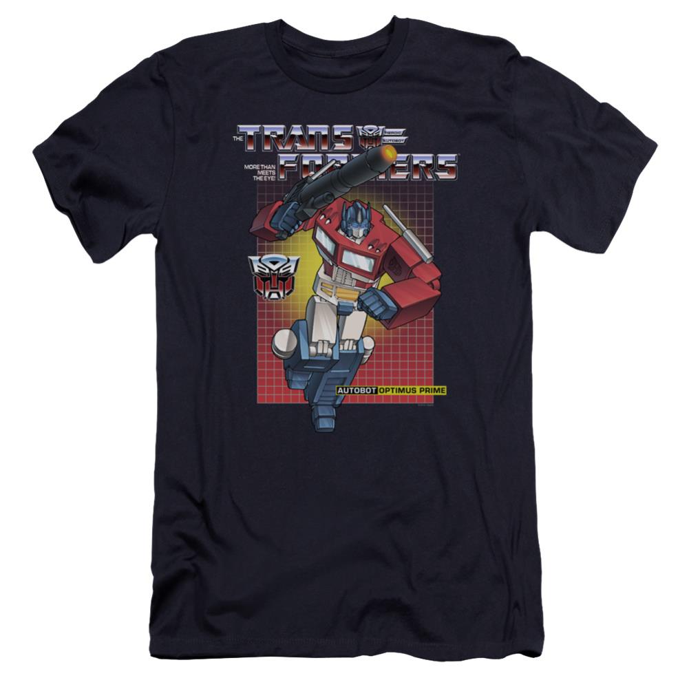 Transformers Optimus Prime Men's Ultra-Soft 30/1 Cotton Slim Short-Sleeve T-Shirt