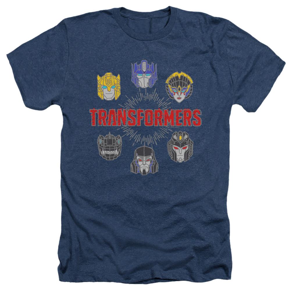 Transformers Robo Halo Men's 30/1 Heather 60 40 Poly Short-Sleeve T-Shirt