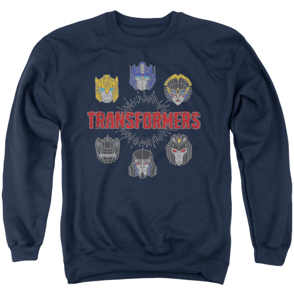 Transformers Robo Halo Men's Crewneck 50 50 Poly Long-Sleeve T-Shirt