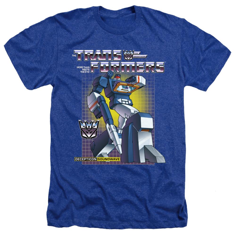 Transformers Soundwave Men's 30/1 Heather 60 40 Poly Short-Sleeve T-Shirt
