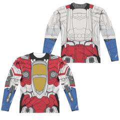 Transformers Starscream Costume (Front/Back Print) Men's Regular Fit Polyester Long-Sleeve T-Shirt