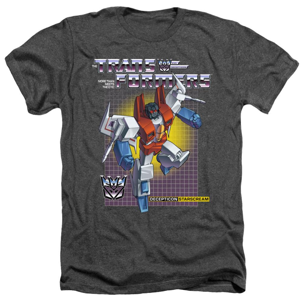 Transformers Starscream Men's 30/1 Heather 60 40 Poly Short-Sleeve T-Shirt