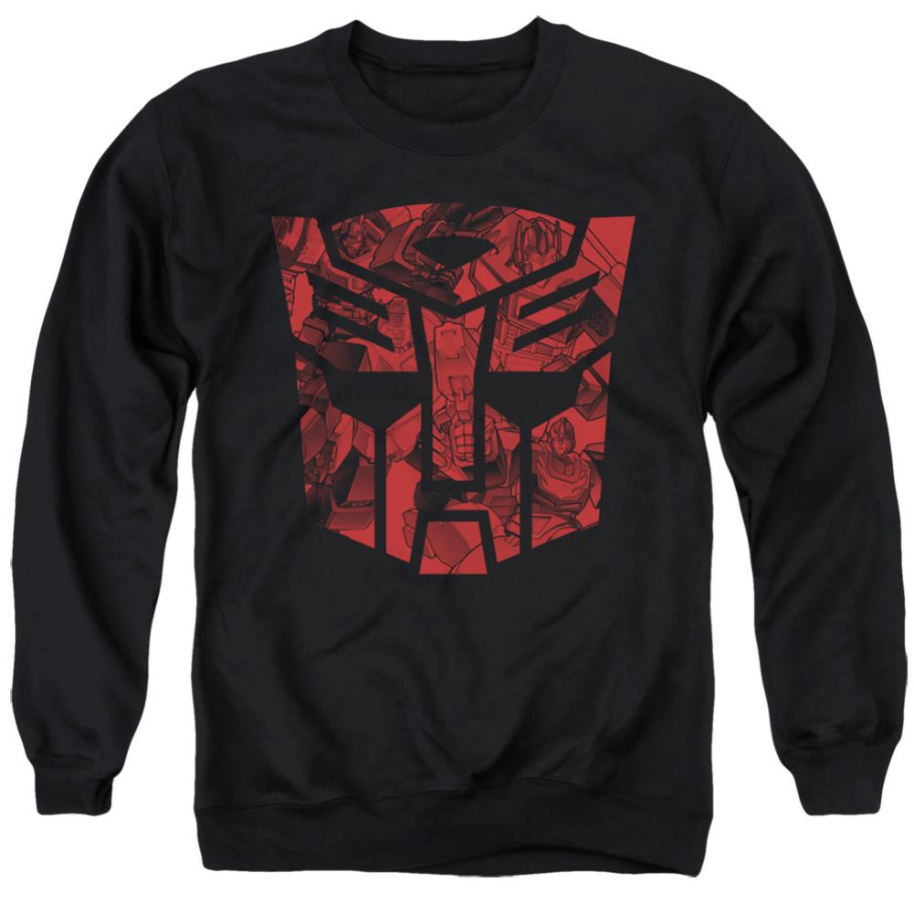 Transformers Tonal Autobot Men's Crewneck 50 50 Poly Long-Sleeve T-Shirt