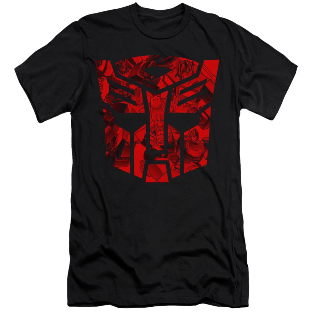Transformers Tonal Autobot Men's Ultra-Soft 30/1 Cotton Slim Short-Sleeve T-Shirt