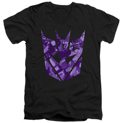 Transformers Tonal Decepticon Men's 30/1 Cotton Slim V-Neck T-Shirt