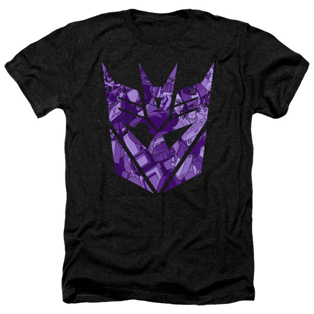 Transformers Tonal Decepticon Men's 30/1 Heather 60 40 Poly Short-Sleeve T-Shirt