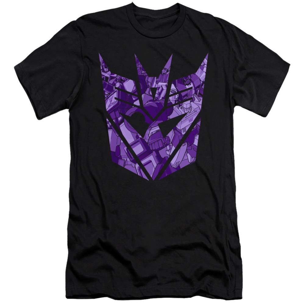 Transformers Tonal Decepticon Men's Ultra-Soft 30/1 Cotton Slim Short-Sleeve T-Shirt