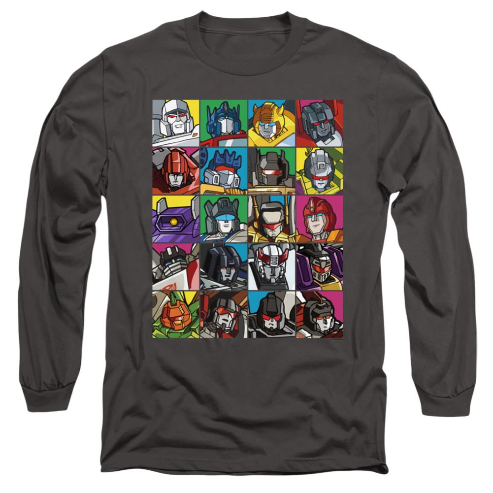 Transformers Transformer Squares Men's 18/1 Cotton Long-Sleeve T-Shirt