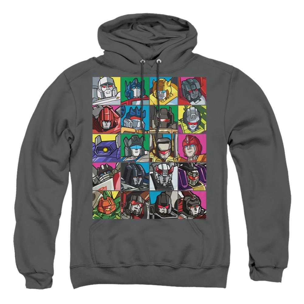 Transformers Transformer Squares Men's Pull-Over 75 25 Poly Hoodie