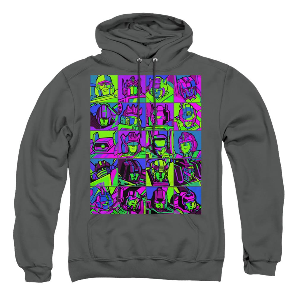 Transformers Transformer Squares Men's Pull-Over 75 25 Poly Hoodie