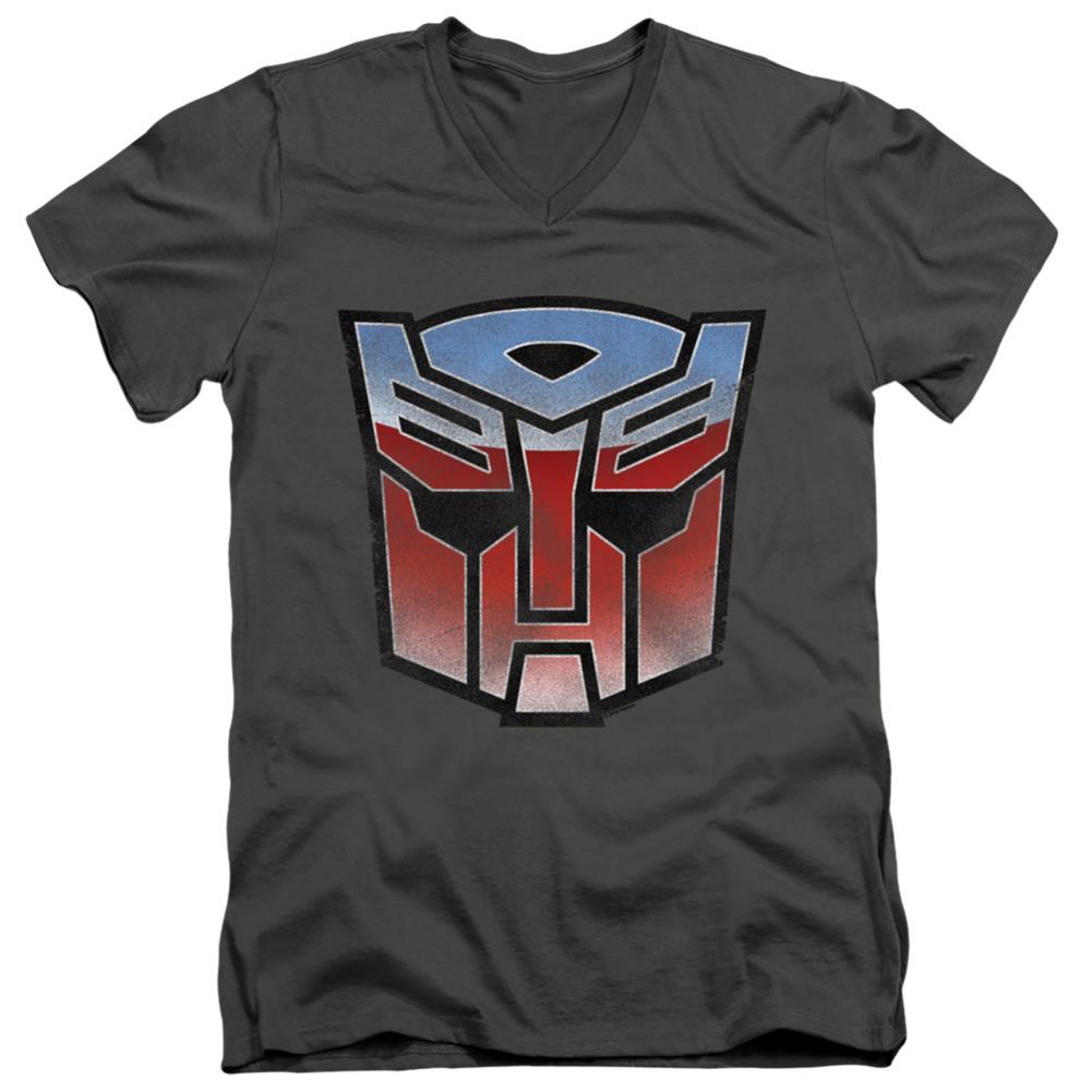 Transformers Vintage Autobot Logo Men's 30/1 Cotton Slim V-Neck T-Shirt