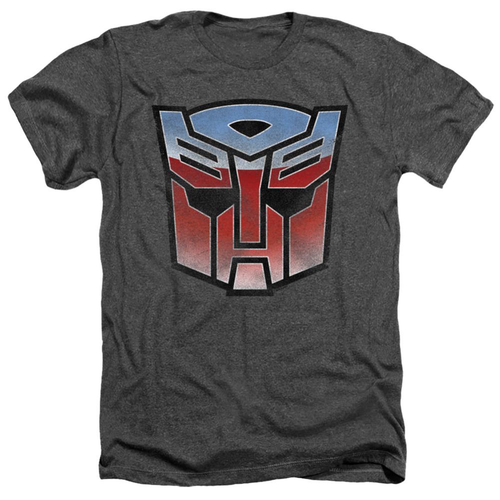 Transformers Vintage Autobot Logo Men's 30/1 Heather 60 40 Poly Short-Sleeve T-Shirt