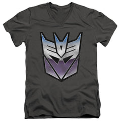 Transformers Vintage Decepticon Logo Men's 30/1 Cotton Slim V-Neck T-Shirt