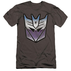 Transformers Vintage Decepticon Logo Men's Ultra-Soft 30/1 Cotton Slim Short-Sleeve T-Shirt