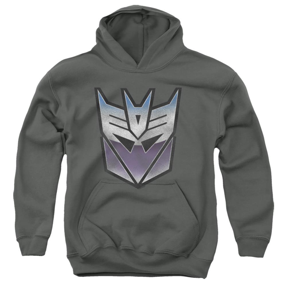Transformers Vintage Decepticon Logo Youth Cotton Poly Pull-Over Hoodie