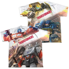 Transformers Warriors Of Cybertron (Front/Back Print) Youth Regular Fit Poly Short-Sleeve T-Shirt