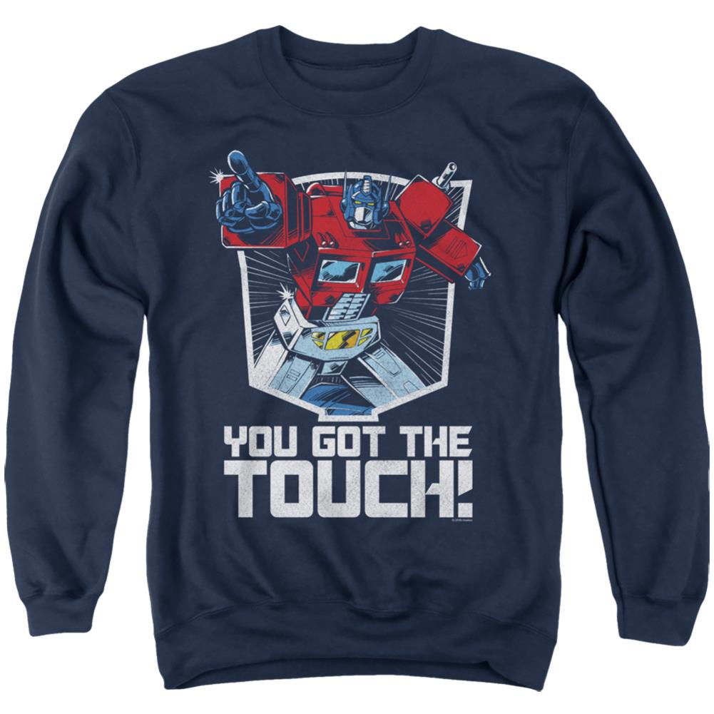 Transformers You Got The Touch Men's Crewneck 50 50 Poly Long-Sleeve T-Shirt