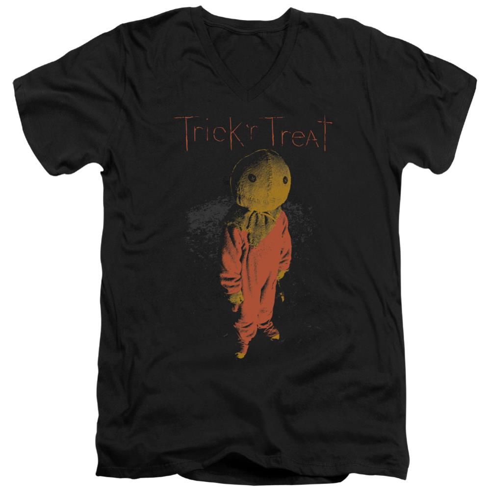 Trick R Treat Leaves Men's 30/1 Cotton Slim V-Neck T-Shirt