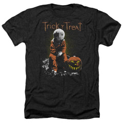 Trick R Treat Sitting Sam Men's 30/1 Heather 60 40 Poly Short-Sleeve T-Shirt