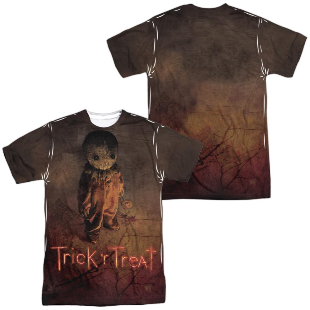 Trick R Treat Trick Poster Men's Regular Fit Polyester Short-Sleeve T-Shirt
