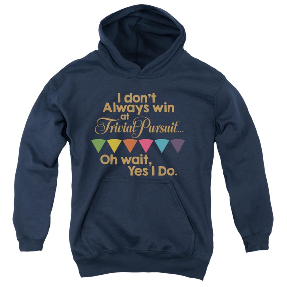 Trivial Pursuit I Always Win Youth Cotton Poly Pull-Over Hoodie