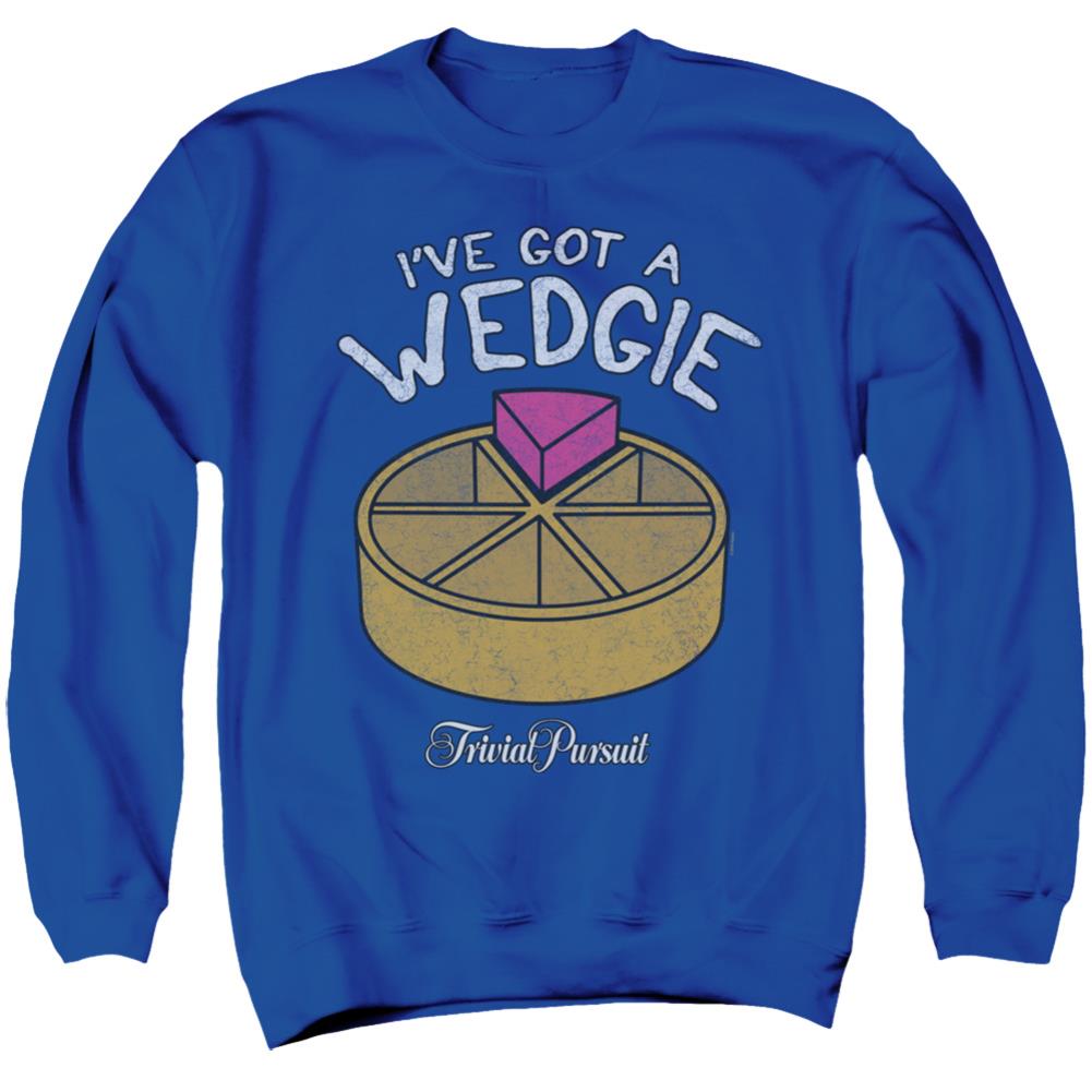 Trivial Pursuit Wedgie Men's Crewneck 50 50 Poly Long-Sleeve T-Shirt