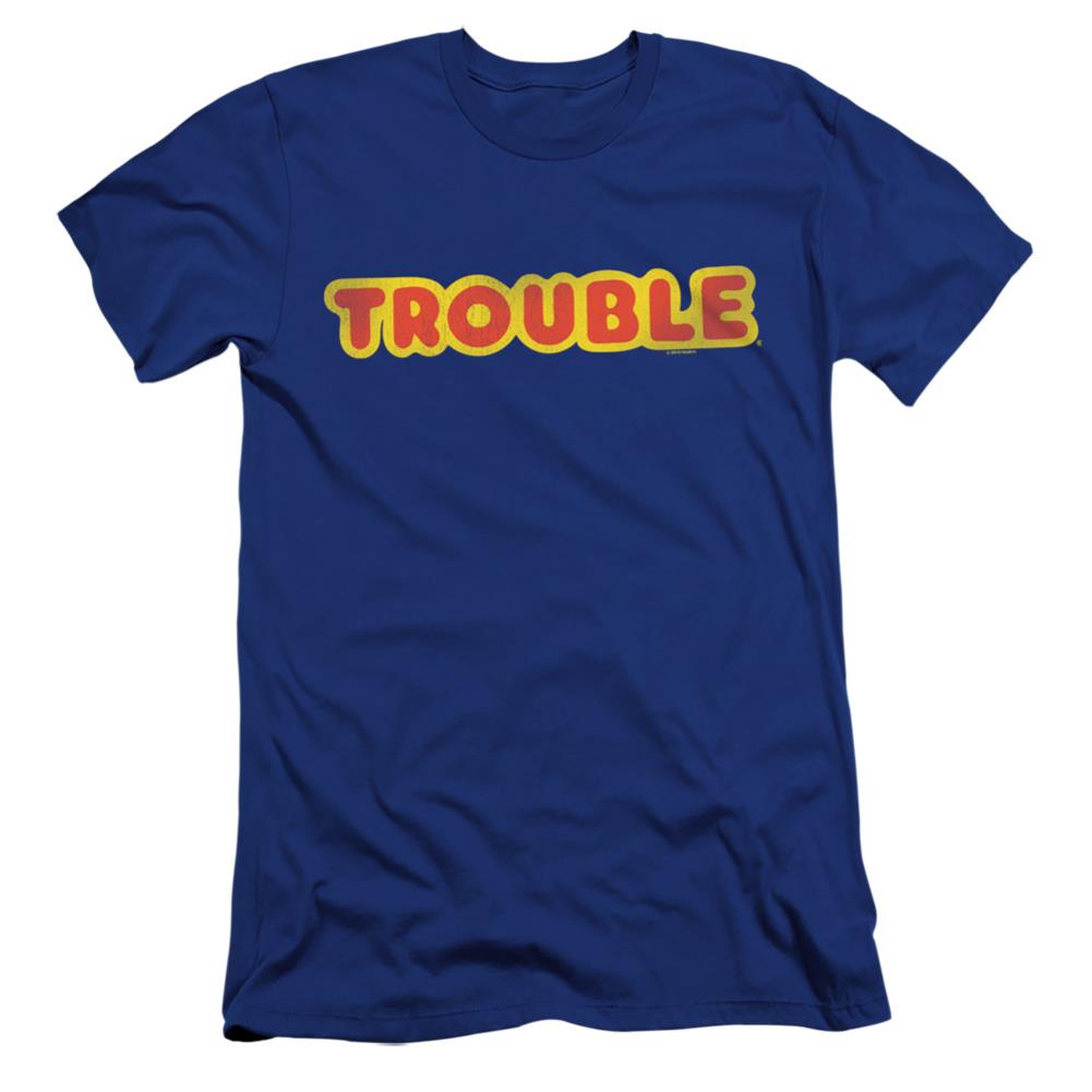 Trouble Logo Men's Ultra-Soft 30/1 Cotton Slim Short-Sleeve T-Shirt