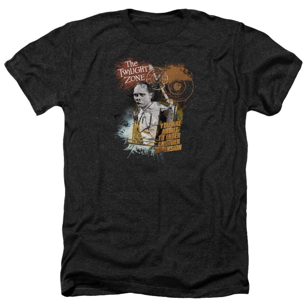 Twilight Zone Enter At Own Risk Men's 30/1 Heather 60 40 Poly Short-Sleeve T-Shirt