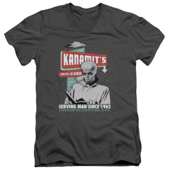 Twilight Zone Kanamit's Diner Men's 30/1 Cotton Slim V-Neck T-Shirt