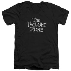 Twilight Zone Logo Men's 30/1 Cotton Slim V-Neck T-Shirt