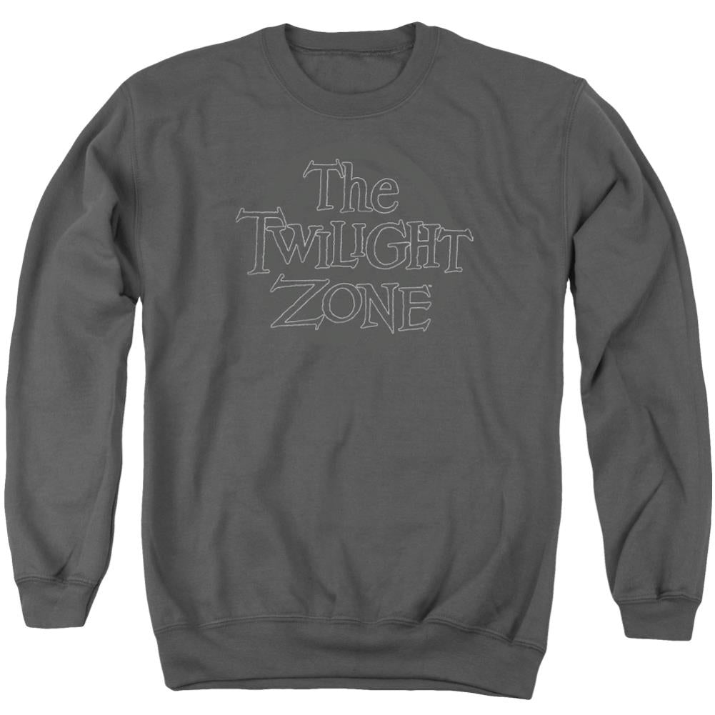 Twilight Zone Spiral Logo Men's Crewneck 50 50 Poly Long-Sleeve T-Shirt