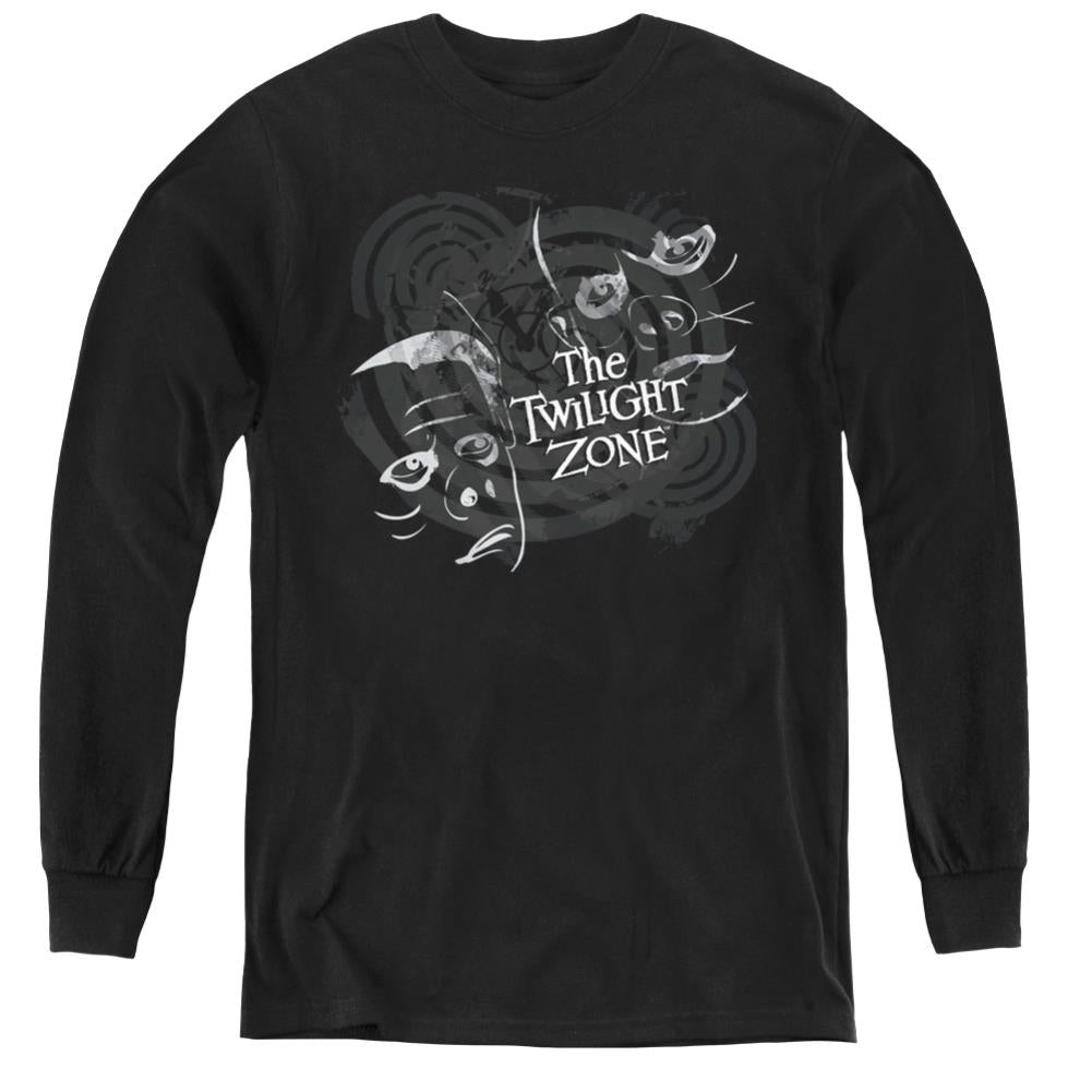 Twilight Zone Strange Faces Youth Long-Sleeve T-Shirt