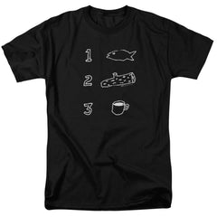 Twin Peaks Coffee Log Fish Men's 18/1 Cotton Short-Sleeve T-Shirt