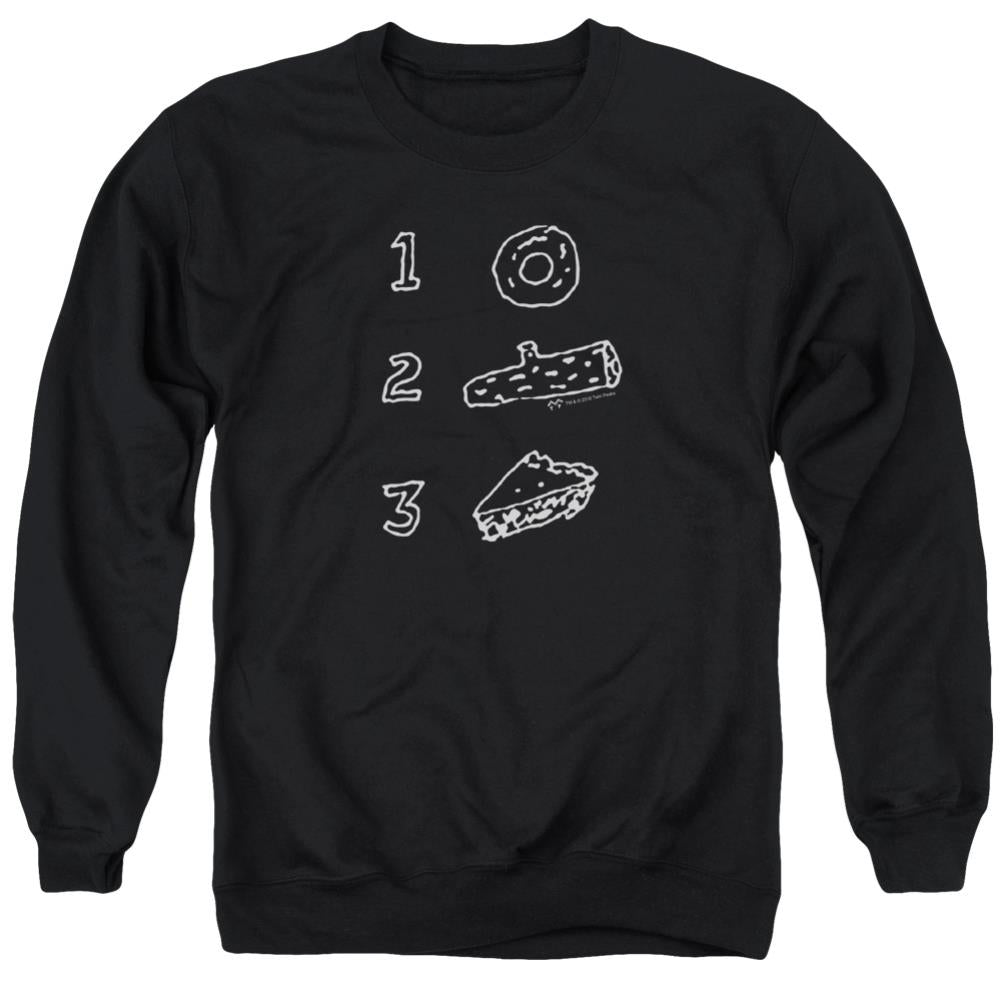 Twin Peaks Pie Log Donut Men's Crewneck 50 50 Poly Long-Sleeve T-Shirt
