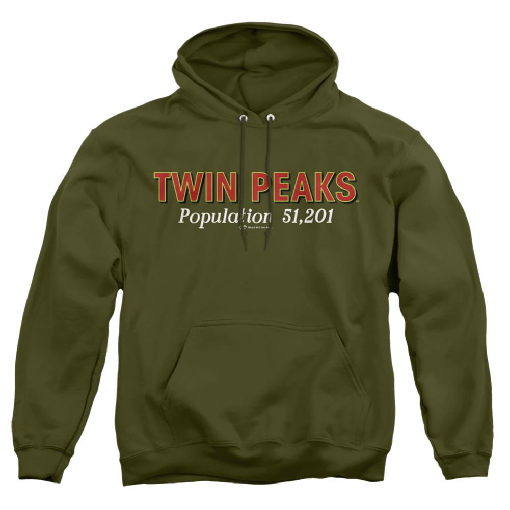 Twin Peaks Population Men's Pull-Over 75 25 Poly Hoodie