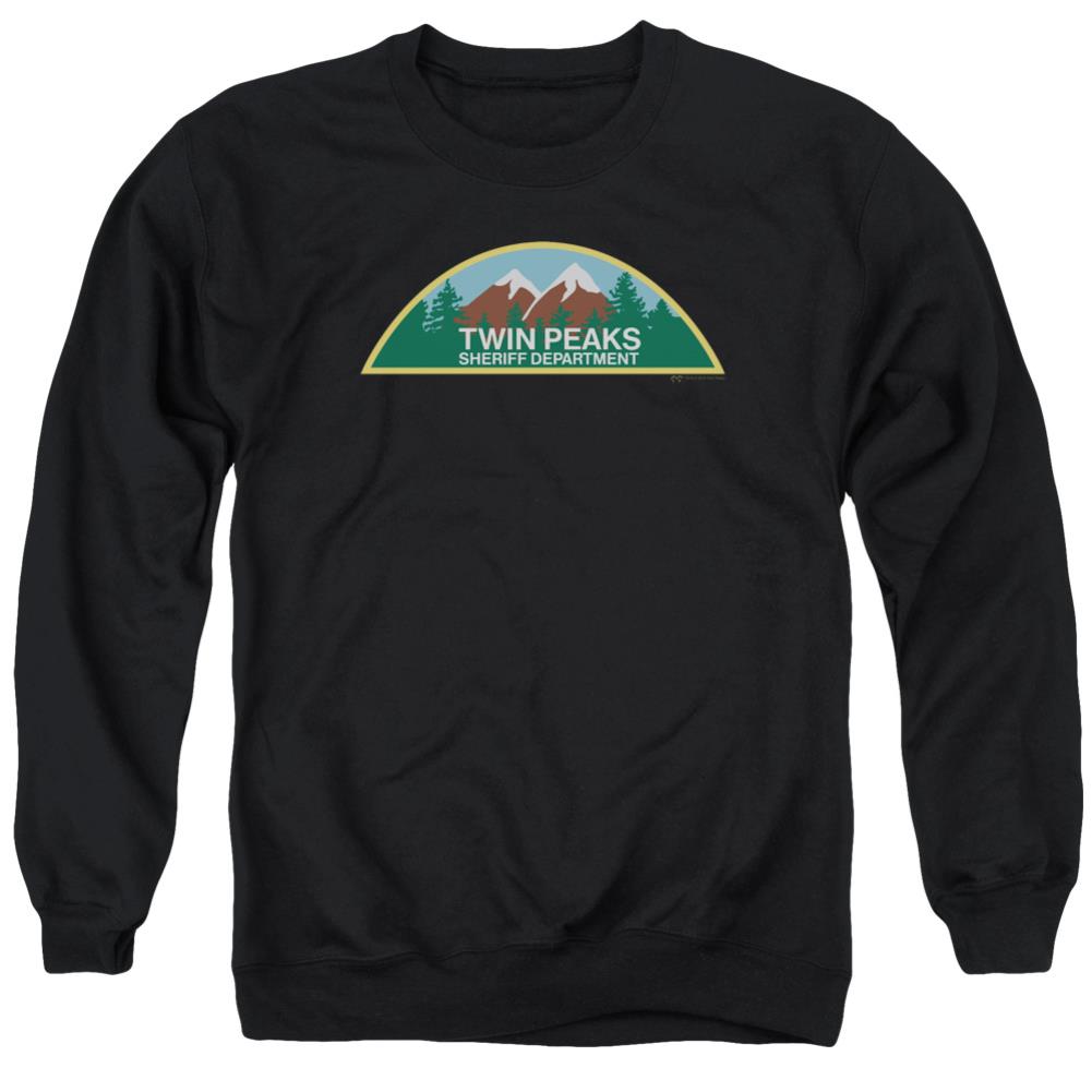Twin Peaks Sheriff Department Men's Crewneck 50 50 Poly Long-Sleeve T-Shirt