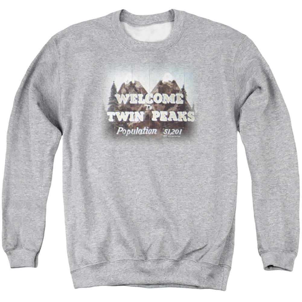 Twin Peaks Welcome To Men's Crewneck 50 50 Poly Long-Sleeve T-Shirt