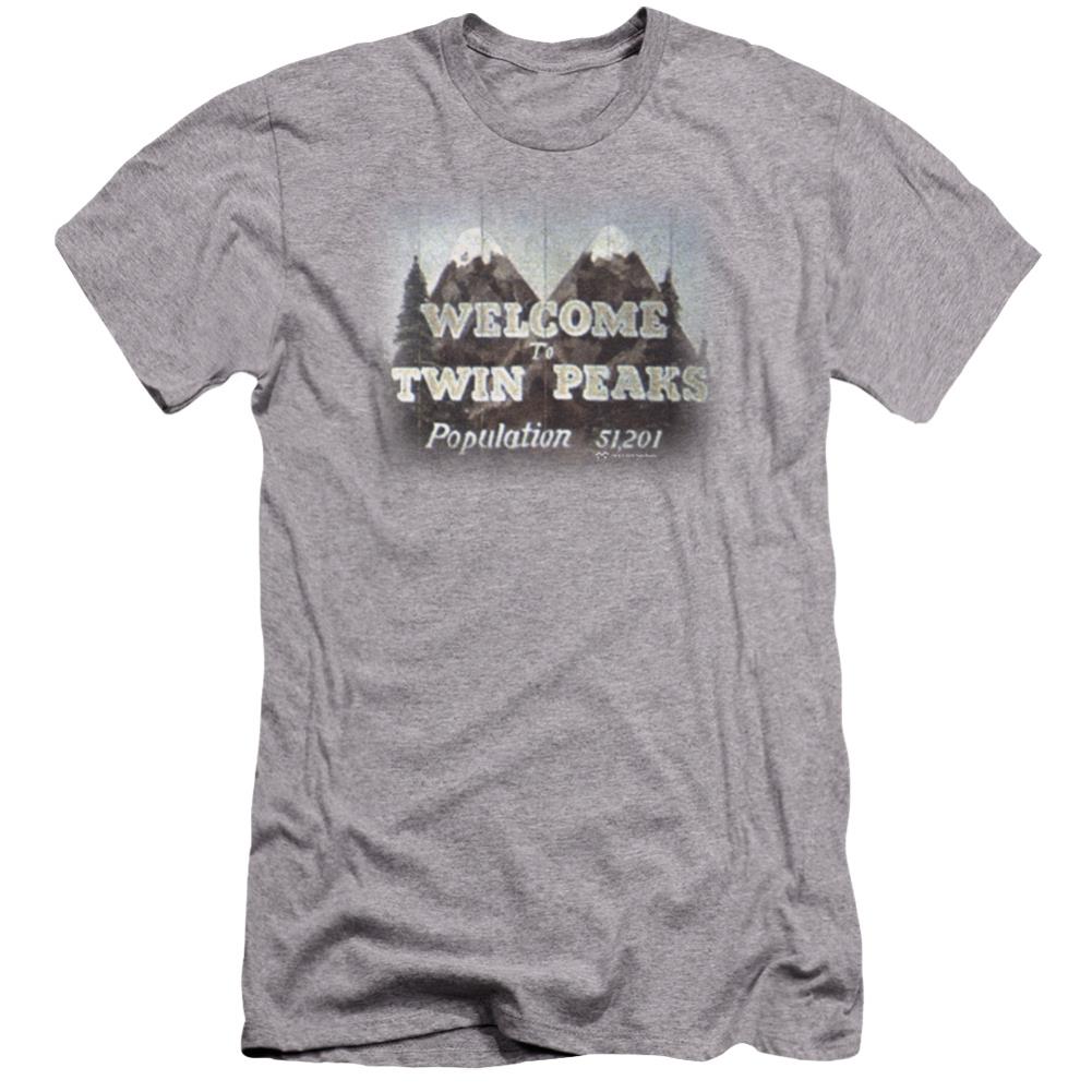 Twin Peaks Welcome To Men's Ultra-Soft 30/1 Cotton Slim Short-Sleeve T-Shirt
