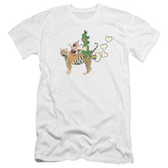 Uncle Grandpa Fart Hearts Men's Ultra-Soft 30/1 Cotton Slim Short-Sleeve T-Shirt